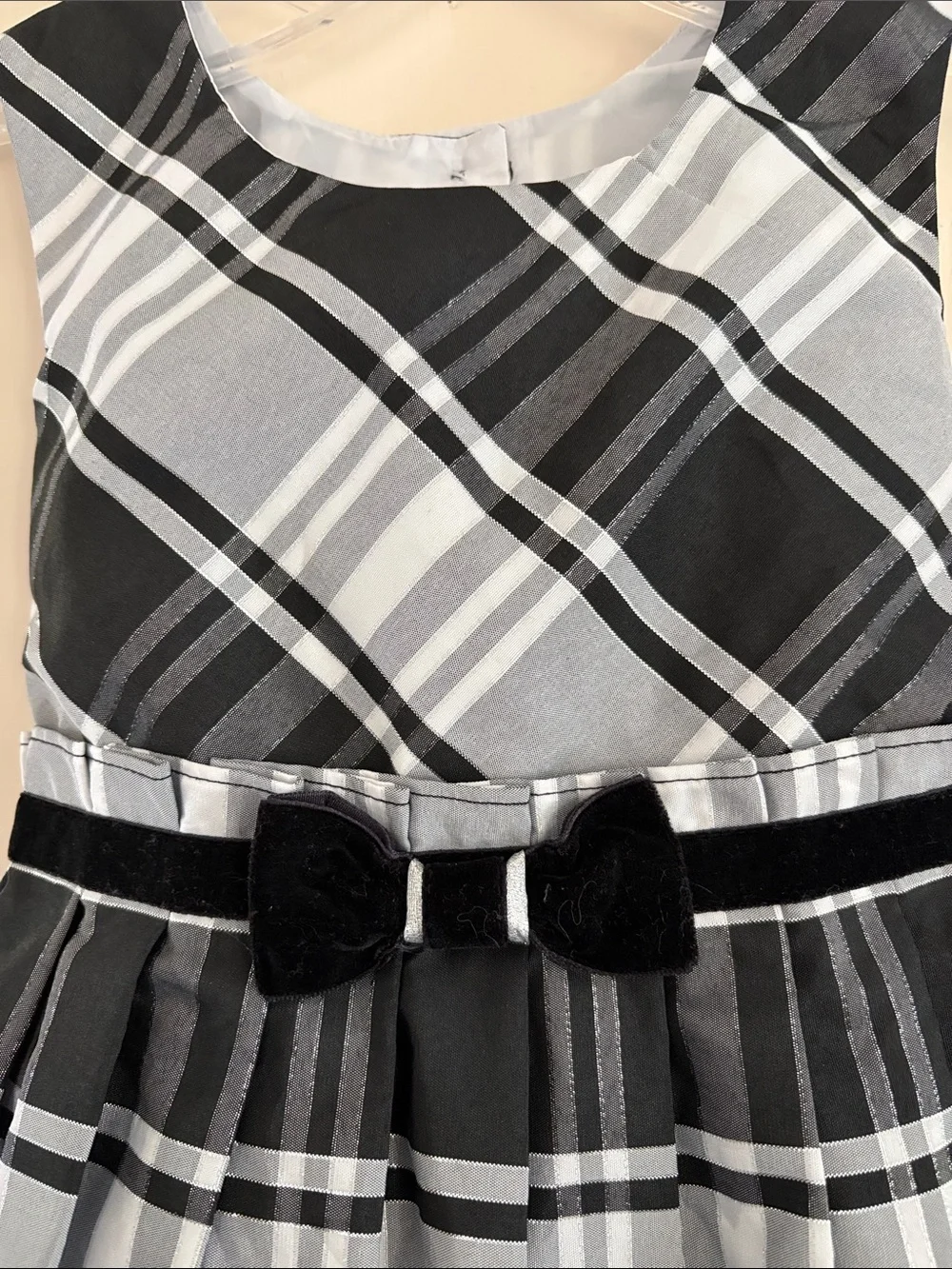 JONA MICHELLE Plaid Bow-Accent Party Christmas Dress Size 3T